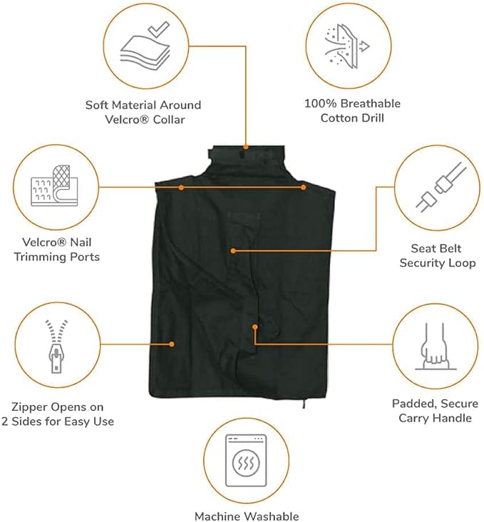 Cat-in-the-Bag Cozy Comfort Carrier - Small Green Pet Carrier and Cat Carrier Soft for Cutting Nails, Vet Visits, Medication Administration, Dental Care, & Travel