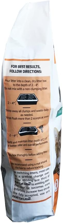 Yucat Ultra Clumping All Natural Cat Litter 4.4 Lb Bag - Biodegradable & Flushable Ultra Light Low Density Litter for Cats
