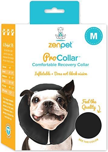 ZenPet Recovery Inflatable Collar for Dogs & Cats β Soft, Comfortable, Safe & Stress-Free Healing Alternative E-Collar After Surgery, Adjustable Donut Design, Secure Fit (Medium)