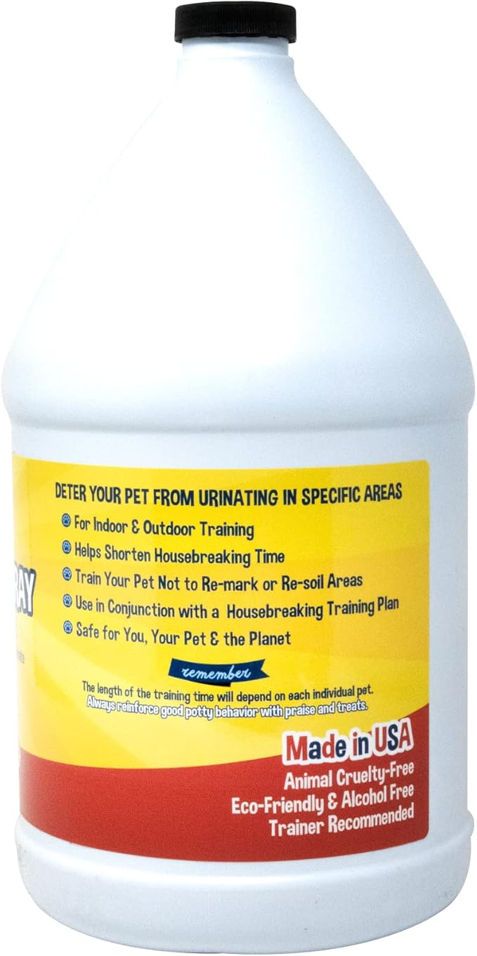 Bodhi Dog Not Here! Spray - Trains Your Pet Where Not to Pee Indoors or Outdoors - Anti Marking Deterrent for Furniture, Carpet & Floor - Training Corrector for Puppy & Dogs - Made in USA (128 Fl Oz)