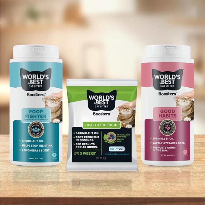 WORLD'S BEST CAT LITTER® Boosters™ Good Habits™ | Natural and Sustainable Cat Litter Additive | Attracts Your Cat to The Litter Box and Helps Avoid Accidents | Plant-Based Attractant | 18 oz Canister