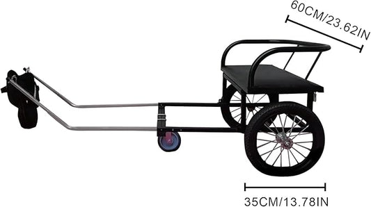 Dog Trailer Dog Carts for Dogs to Pull People Pulling Stroller with Seat Detachable Lightweight for 22lb-132lb Small Medium and Large, Load Capacity 100 kg(Size:22lb-88lb)