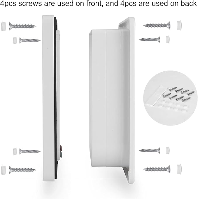 Depets Large Cat Door (Outer Size 9.9" x 9.2"), 4 Way Locking Cat Flap Door for Interior Exterior Doors, Weatherproof Pet Door for Circumference < 23"