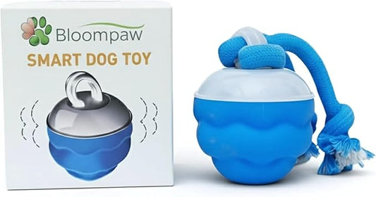 2026 New Interactive Dog Ball - Smart Automatic Rolling Toy with Chew Rope & Sound for Small to Medium Dogs, USB Rechargeable, Durable Dog Stimulation Toy to Keep Them Busy