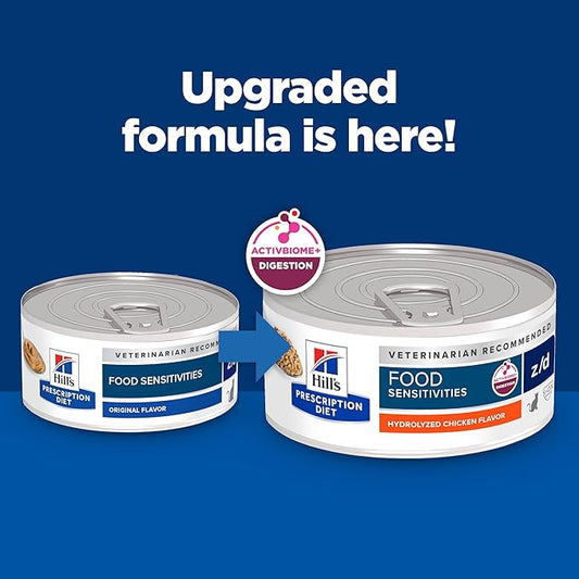 Hill's Prescription Diet z/d Skin/Food Sensitivities Hydrolyzed Wet Cat Food, Veterinary Diet, 5.5 oz. Cans, 24-Pack