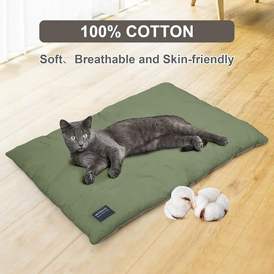100% Cotton Cat Bed Mat,Warming Cat pad, Pet Warm Pad for Cats, Mat for Dog and Cats Indoor Bed Couch Sofa Floors,Water Resistant Warm Mattress Avaliable on Both Sides