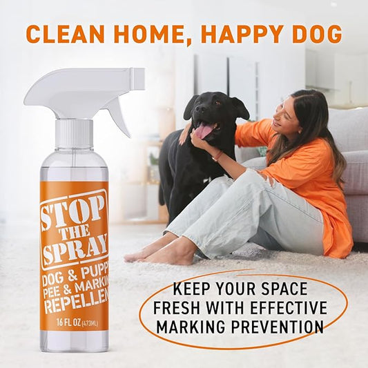 EBPP Stop the Spray - Dog & Puppy Pee Marking Repellent - Pet Training Spray - Puppy Potty Training Spray for Dogs - Dog Pee Stopper - Pee Deterrent for Dogs - No Marking Spray for Dogs Indoor 16oz