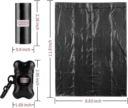 10 Pack Bone Shaped Poop Bag Dispenser Pet Waste Disposal Bag Dispenser (Random Color)