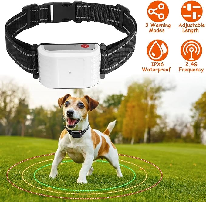 Wireless Dog Fence, Electric Fence for Stubborn Dog, IP67 Waterproof Training Collar, Control Range 80-1964ft Feet, Pet Boundary Containment System, 3 Training Modes, Suitable for All Dogs1,for3dogs
