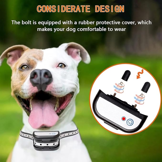 Wireless Dog Fence Electric Pet Containment System,Training Collar Receiver w/Tone/Static Correction,Reflective Stripe,Waterproof,Adjustable Range,Dog Boundary Container for All Dogs,for1dog