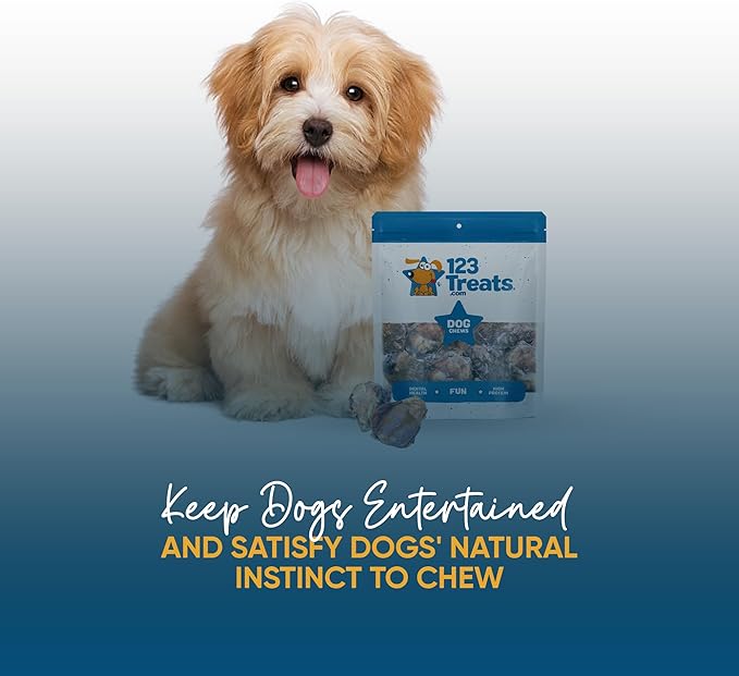 123 Treats - Dog Bone Knee Caps - 100% Natural & Long Lasting Beef Chews Beef Chew Treats for Pets - Ideal for Small to Large Dogs (30 Count - Made in USA)