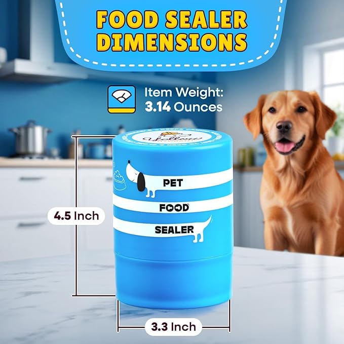 The Original Canned Dog Food Storage Container (2 Pack) Patent Pending Reusable Airtight Can Cover Pet Food Sealer - Keeps Dog Food Can Fresh in the Fridge, Eliminates Odor