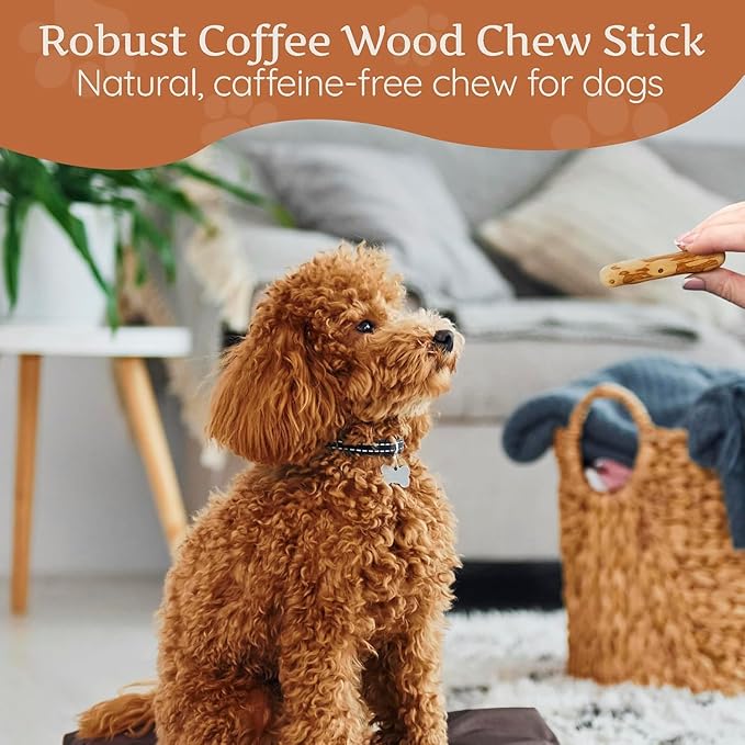 Wildfang® Coffee Wood Dog Chew, XXS – Tough Chew Toys for Aggressive Chewers, Dog Teething Toys for Puppies, Training for Chewing Muscles, Coffee Tree Sticks for XX-Small Dogs (Under 11 lbs)