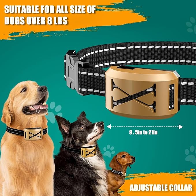 Wireless Dog Fence, Pet Boundary Containment System, IP67 Waterproof Rechargeable Training Collar Receiver, Vibration & Shock, Range of 80-1640ft, Electric Pet Fence for Stubborn Dogs,for3dogs
