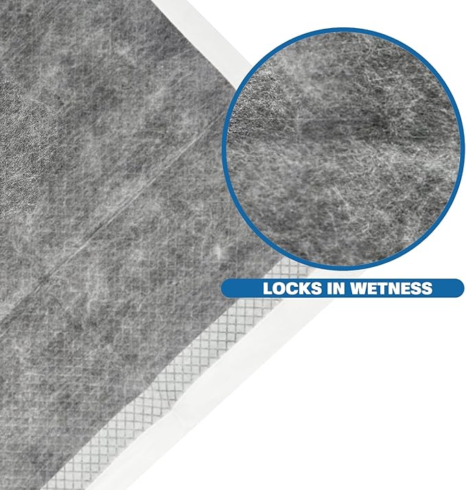 Charcoal Puppy Pee Pads, 100 Count 22 x 22 Inch Leak-Proof Pet Potty Training Pads for Dogs, Quick Absorb 6-Layer Design, Ideal for Puppies, Cats, Rabbits, and Guinea Pigs