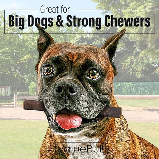 ValueBull Collagen Sticks for Dogs, 6 Inch Thick Chews, Natural Long-Lasting Dog Treats, 100 Count Bulk Pack - Supports Joints, Skin & Coat with Chondroitin & Glucosamine