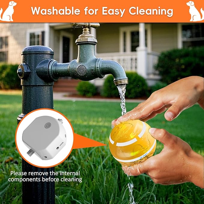 Smart Interactive Dog Ball, Interactive Dog Toys with Remote Control, Automatic Moving Pet Ball for Medium and Large Dogs, TPU Material, Rechargeable Vibrating Bouncing Pet Toy