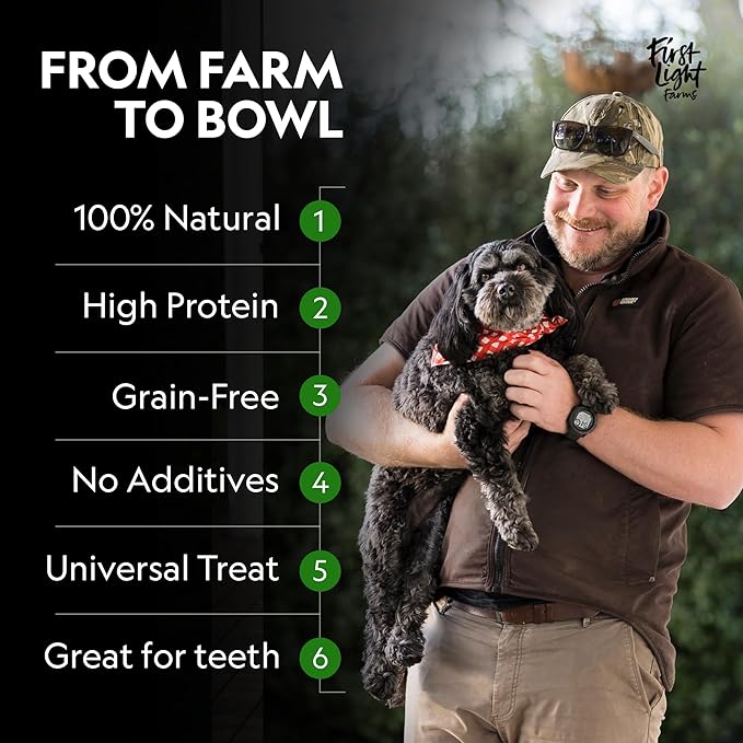 First Light Farms Wagyu Beef Esophagus Dog Treats | Gullet Sticks for Dogs | Esophagus Jerky Treats | All Natural Weasand Chews, 4-5 Count | Healthy Treats for Teeth, Mental Stimulation, Joint Support