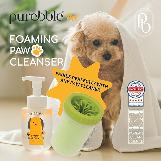 Pet Foaming Foot Paw Cleanser | Designed for All Types of Paw Washers | Dog Cleaning Supplies | Nourishing, Softening, Calming, Itch Reducing for Dog Paws | 300ml / 10.14 fl oz