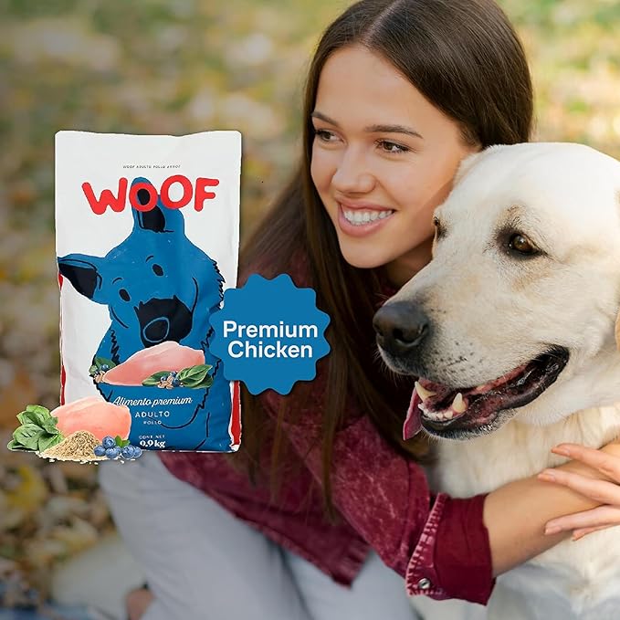 WOOF | Croquettes for Adult Dogs Sabel Chicken | 100% Natural Dog Food | Croqueta with Omega 3 and 6, Biotina and Zinc | Food Without Wheat, Corn or Soy | 349 Oz. Bag