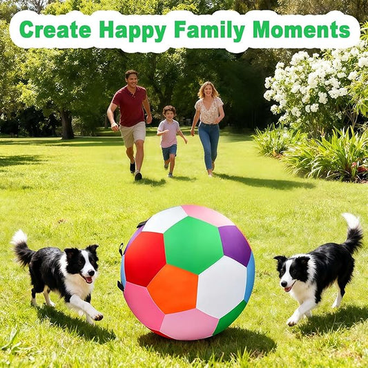 Herding Ball for Dogs, 25 inches Large Dog Toys for Australian Shepherd, Keep Them Busy for Exercise & Mental Stimulation, Interactive Collie Ball with Strap, Colorful