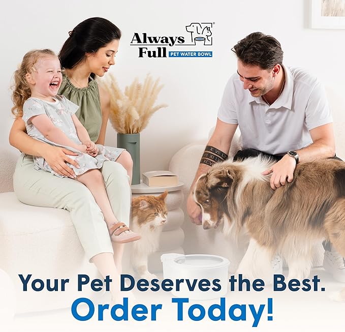 Always Full® 9" Pet Water Bowl and Bottle Pump Bundle, Self-Refilling, Clean Filtered Water, App-Enabled Hydration Monitoring, Easy Upgrade to Wall Unit, Cat and Dog Water Bowls