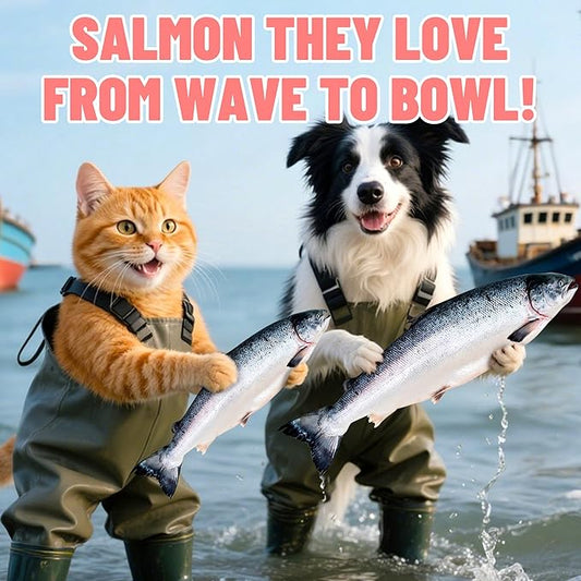 Just Try 6.70 oz Freeze-Dried Salmon Dog Treats & Cat Treats Food Topper- Single Ingredient, Grain-Free, High Protein Snack for Training