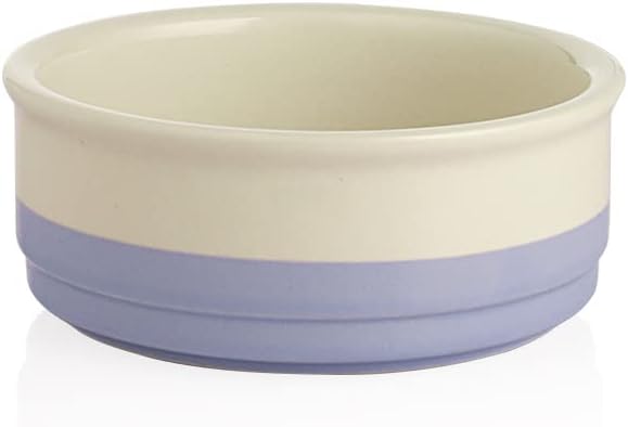 Sweejar Ceramic Dog Bowls, Dog Food Dish for Small Dogs and Cat, Heavy Duty Porcelain Pet Bowl for Canned Food and Water 17 Fl Oz （Purple）