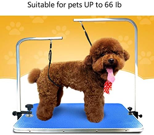 CLCK Pet Dog Grooming Loops - Nylon Restraint Noose Adjustable Fixed Dog Cat Safety Rope for Pet Grooming Table Bathtub Dog Bathing Supplies - 22 inches (6Pack)