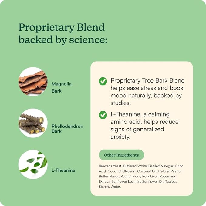 Reggie Anytime Calming Chews for Dogs | Natural Anxiety Relief with L-Theanine & Magnolia Barks | Calming Dog Treats for Separation Anxiety, Thunderstorms, Travel & Stress | 60 Soft Chews