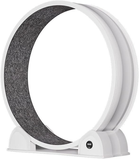 Cat Exercise Wheel 45 Inch Quiet Cats Treadmill with Pedometer Running Wheel with Detachable Carpeted Runway for Most Pets Weight Loss and Health