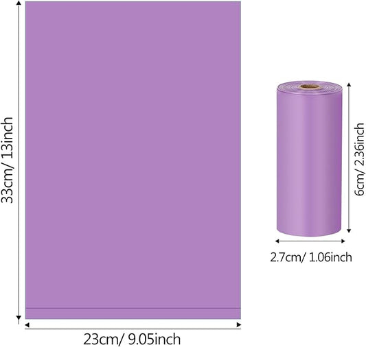 Dog Poop Bag 1140 Counts 57 Rolls, Unscented Doggy Poop Bags, Leak-Proof Dog Bags for Poop, Extra Thick Strong Dog Waste Bags with Dispenser - Purple (13 x 9 Inches)