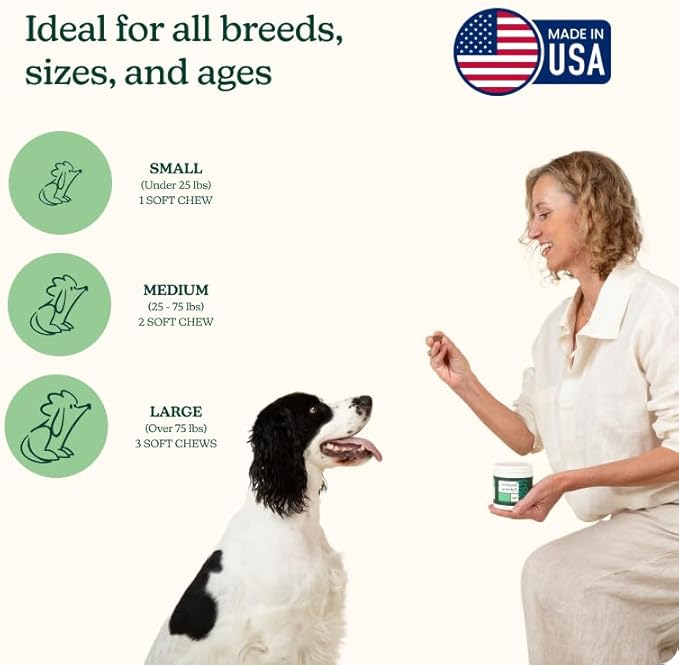 Reggie Anytime Calming Chews for Dogs | Natural Anxiety Relief with L-Theanine & Magnolia Barks | Calming Dog Treats for Separation Anxiety, Thunderstorms, Travel & Stress | 120 Soft Chews