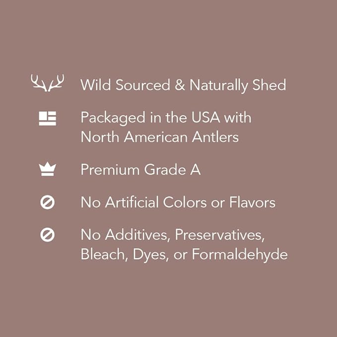 Amazon Brand - Wag Split Elk Antler, Naturally Shed, Long Lasting for Aggressive Chewers, Large (Best for Dogs 30-45 lbs)