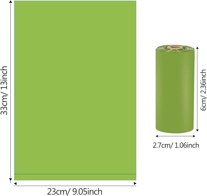 Dog Poop Bag 300 Counts 15 Rolls, Unscented Doggy Poop Bags, Leak-Proof Dog Bags for Poop, Doggie Cat Poop Bags Cats Litter, Waste Bags Puppy Trash Bags for Doggy Pets (13 x 9 Inches)