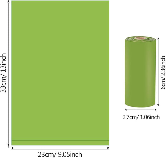 Dog Poop Bag 300 Counts 15 Rolls, Unscented Doggy Poop Bags, Leak-Proof Dog Bags for Poop, Doggie Cat Poop Bags Cats Litter, Waste Bags Puppy Trash Bags for Doggy Pets (13 x 9 Inches)