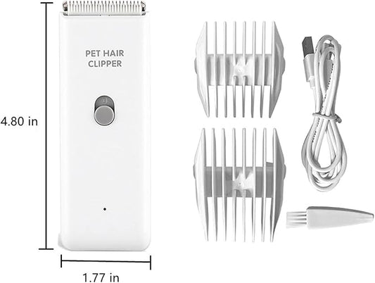 Dog Clippers,Quiet Washable USB Rechargeable Cordless Dog Grooming Kit,Electric Pets Hair Trimmers Shaver Shears for Dogs and Cats White