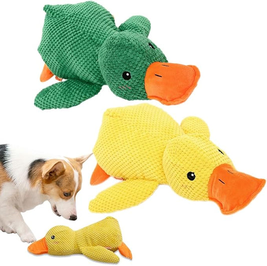 Duck Dog Toy for Dogs Pet Supplies,2025 Upgrade Durable Calming Ducks Dog Toy,Squeak Dog Toys Stuffed Fun for Indoor Puppies Small Dog Indoor Puppy Essentials (Yellow Green)