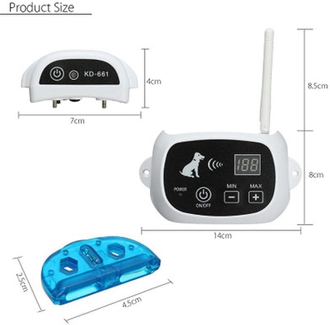 Wireless Dog Fence Electric Pet Containment System with Training Collar Receiver Safe Effective No Randomly Over Correction for 3 Dogs Pets Container Boundary,for2dogs