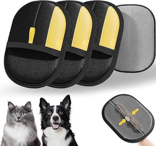 (5PCS) Pet Hair Removal Glove for Dogs & Cats, Newly Upgraded Reusable Electrostatic Pet Hair Gloves, Pet Hair Remover Tool for Clothing, Couch, Carpet, Car Seat