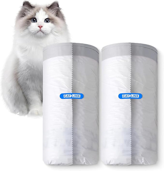 40 Pack CATLINK Trash Bags, for Automatic Cat Litter Box for Scooper Young & Luxury PRO & Ultra Not Suitable for Scooper SE & SE LITE