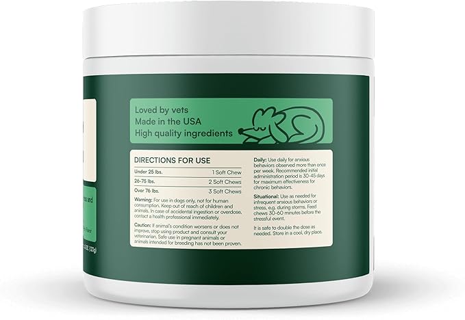 Reggie Anytime Calming Chews for Dogs | Natural Anxiety Relief with L-Theanine & Magnolia Barks | Calming Dog Treats for Separation Anxiety, Thunderstorms, Travel & Stress | 120 Soft Chews