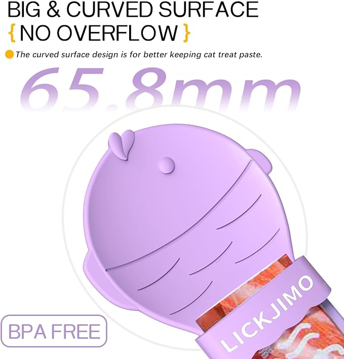 LICKJIMO-3PC Cat Treat Spoon Squeeze with Roller Squeezer,Cat Treat Feeder Spoon for Lickable Churu Cat Treats,Cat Spoon for Licky Treats,No Leftover,Zero Waste(3 Color)