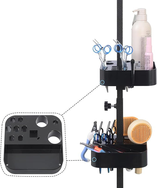 Dog Grooming Organizer – Adjustable Beauty Tools Organizer & Pet Grooming Storage Rack for Scissors, Brushes & Accessories
