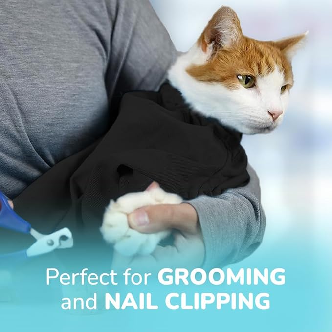 Cat-in-the-Bag Cozy Comfort Carrier - Extra Small Charcoal Cat Carrier Soft and Pet Carrier for Nail Clipping, Vet Visits, Medication Administration, Dental Care, and Traveling