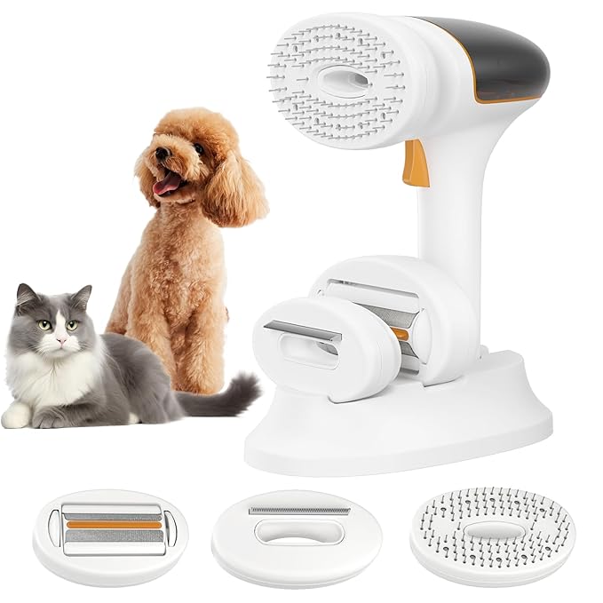 3-in-1 Dog Grooming Vacuum, Pet Grooming Vacuum Dog deshedding Vacuum Brush Grooming Tool for Dogs & Cats, Shedding Pet Hair, Home Cleaning