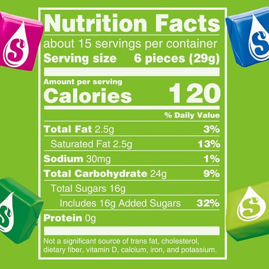 STARBURST Sour Chewy Candy Individually Wrapped Fruit Chew, Sharing Size, 15.6 Oz Resealable Bag