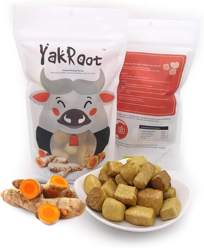 Yak Gold Original Functional Himalayan Yak Cheese Puff Chew for Dogs 3-Pack 12oz – Great Training Treat – Mint, Coconut, and Turmeric Active Ingredients