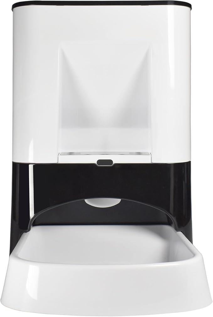 14L Automatic Dog Feeder Large Breed, Programmable Auto Pet Food Dispenser, Timed Dog Feeder Extra Large, Portion Control, 1200mAh Battery and Plug-in Power (White)