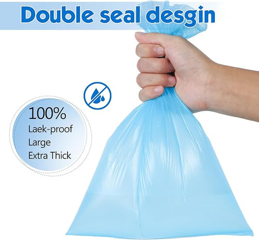 Dog Poop Bag 1140 Counts 57 Rolls, Unscented Doggy Poop Bags, Leak-Proof Dog Bags for Poop, Extra Thick Strong Dog Waste Bags with Dispenser - Blue (13 x 9 Inches)